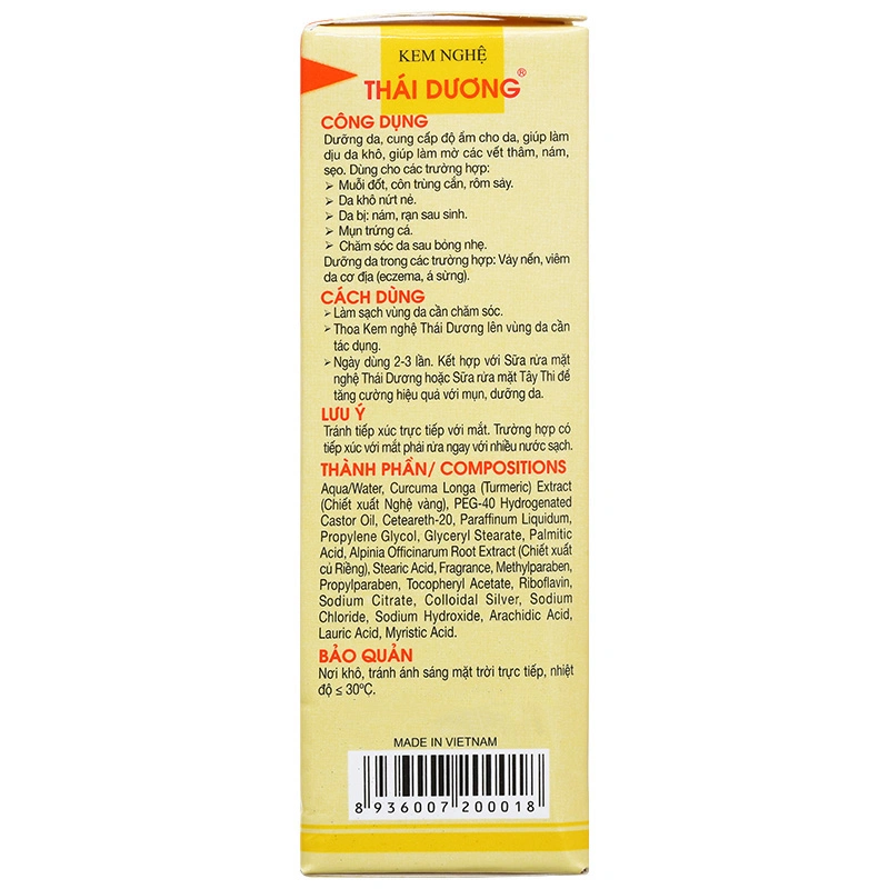 Kem nghệ Thái Dương Nano Bạc dưỡng da, mờ sẹo, mờ thâm tuýp 20g - 3